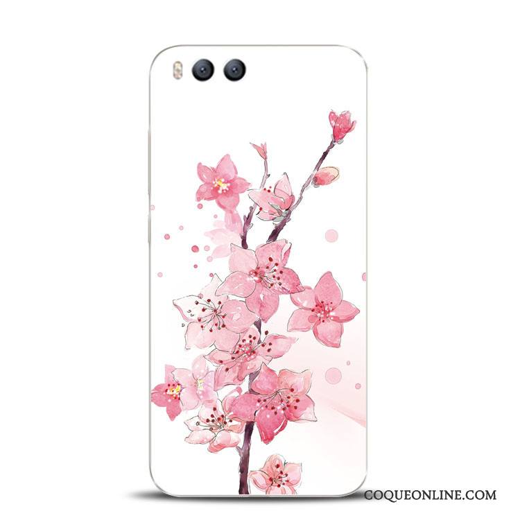 Mi 6 Silicone Fluide Doux Support Coque Rose De Téléphone Gaufrage