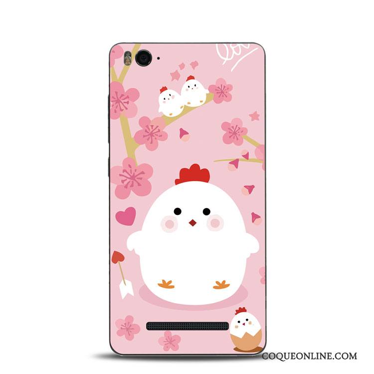 Mi 6 Silicone Fluide Doux Support Gaufrage Petit Coque Rose