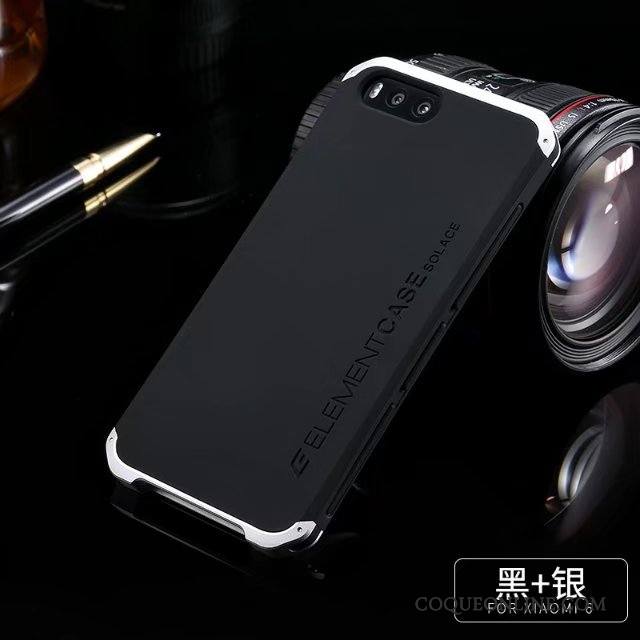 Mi 6 Tendance Métal Luxe Nouveau Coque De Téléphone Protection Argent