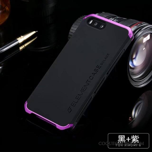 Mi 6 Tendance Métal Luxe Nouveau Coque De Téléphone Protection Argent