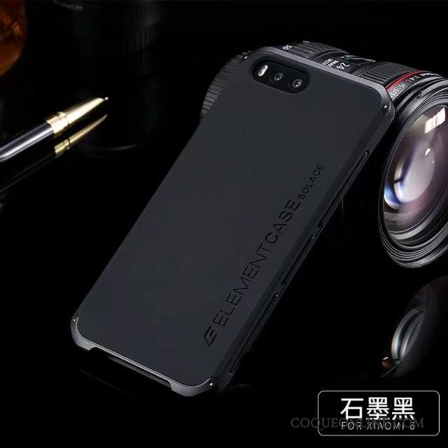 Mi 6 Tendance Métal Luxe Nouveau Coque De Téléphone Protection Argent