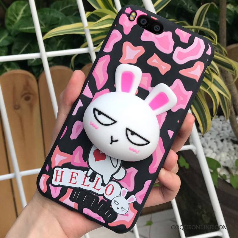 Mi 6 Tout Compris Coque De Téléphone Noir Dessin Animé Petit Silicone Incassable