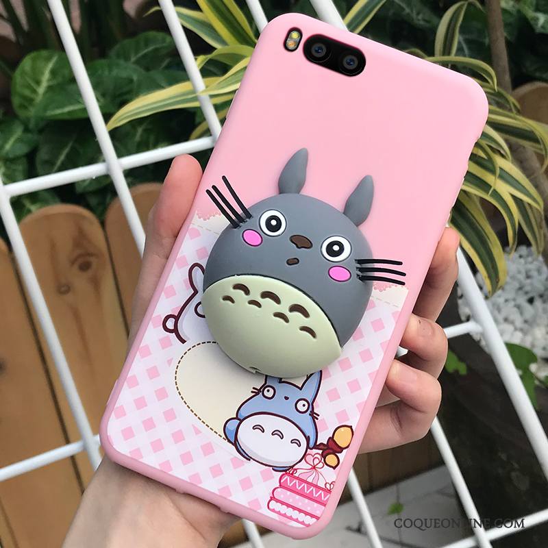 Mi 6 Tout Compris Coque De Téléphone Noir Dessin Animé Petit Silicone Incassable