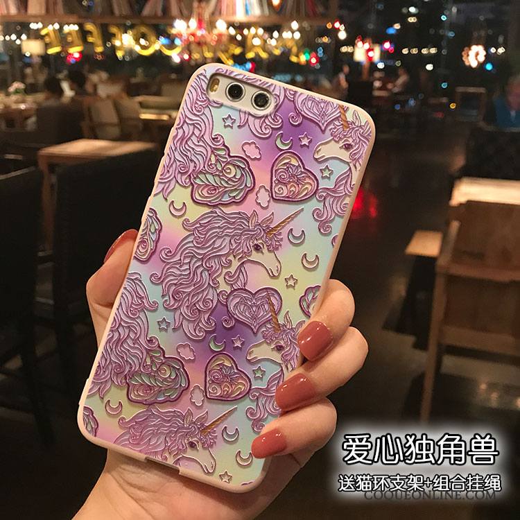 Mi 6 Tout Compris Coque De Téléphone Silicone Rose Étui Délavé En Daim Ornements Suspendus