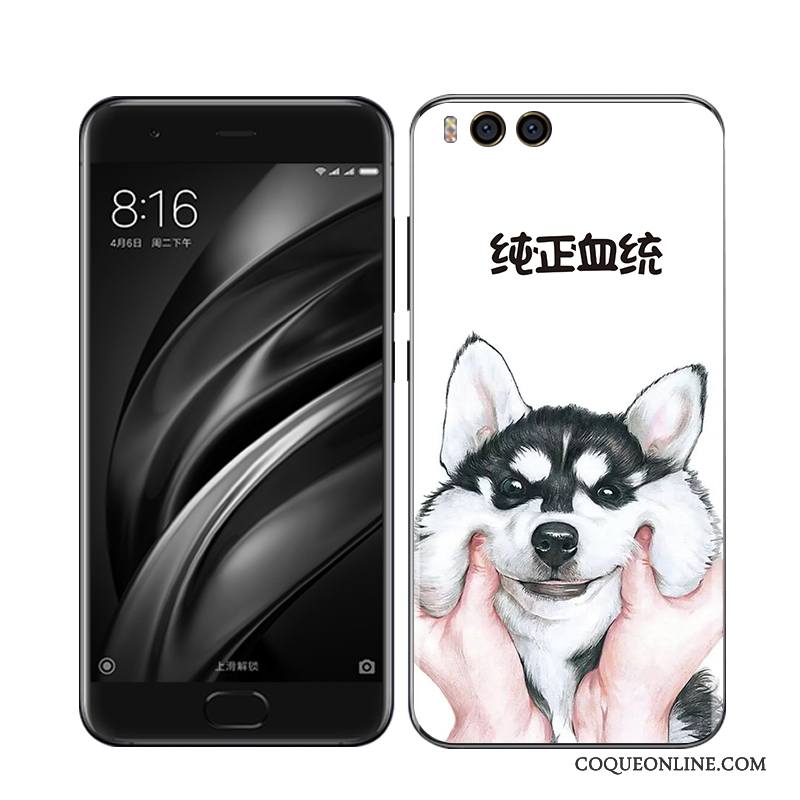 Mi 6 Verre Trempé Téléphone Portable Coque Couvercle Arrière Protection Petit Noir