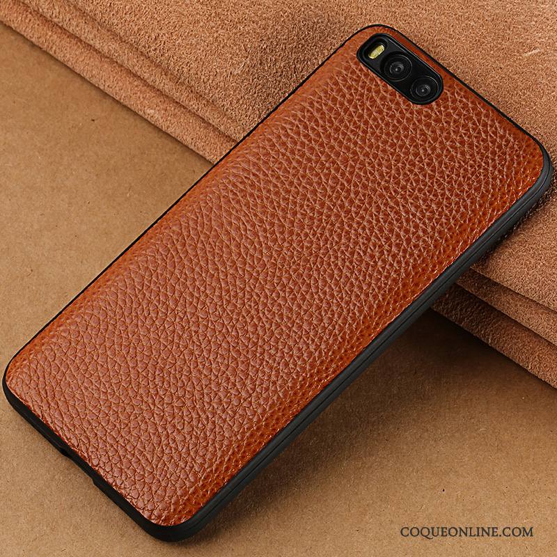 Mi 6 Étui Luxe Marque De Tendance Incassable Difficile Cuir Véritable Coque De Téléphone