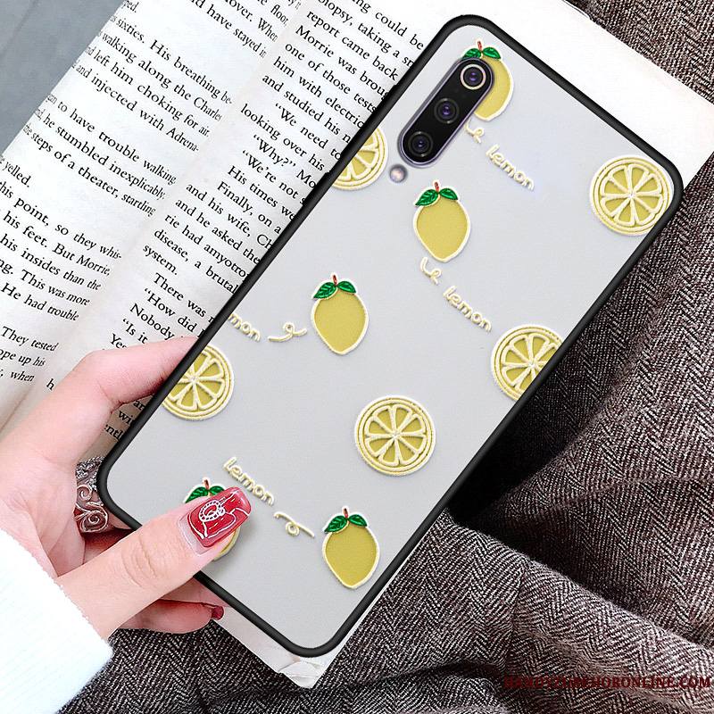 Mi 9 Coque Citron Jeunesse Modèle Fruit Personnalisé Jaune Silicone