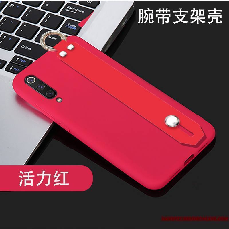 Mi 9 Lite Coque Business Rouge Fluide Doux De Téléphone Personnalisé Protection