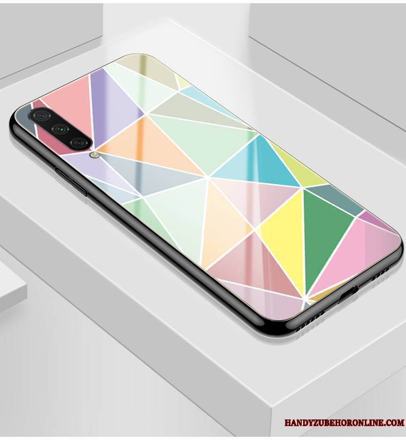 Mi 9 Lite Coque Incassable Frais Marque De Tendance Simple Verre Fluide Doux Personnalité