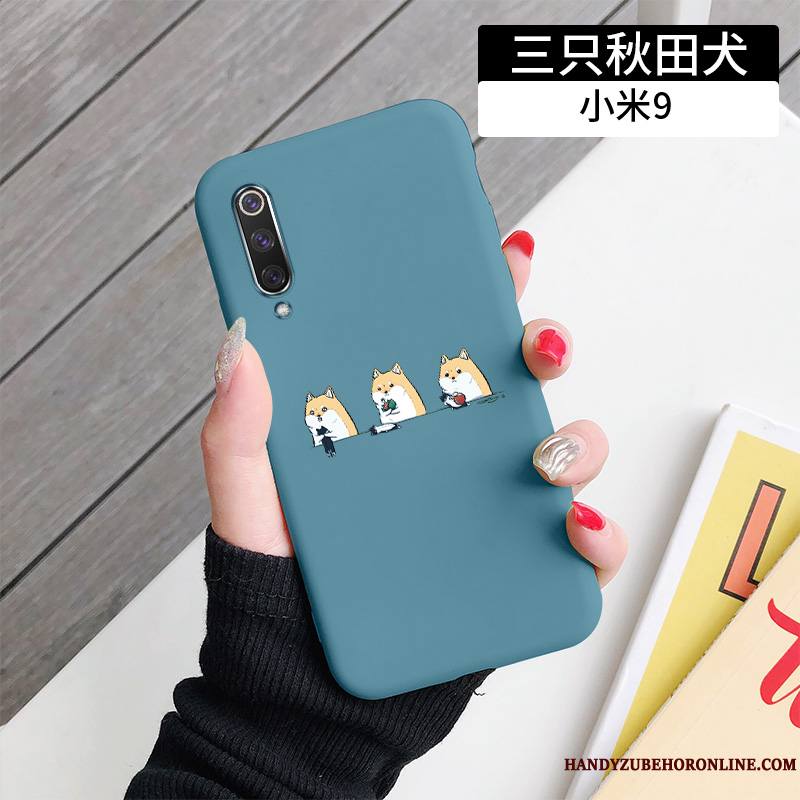 Mi 9 Petit Bleu Fluide Doux Marque De Tendance Incassable Coque Vent