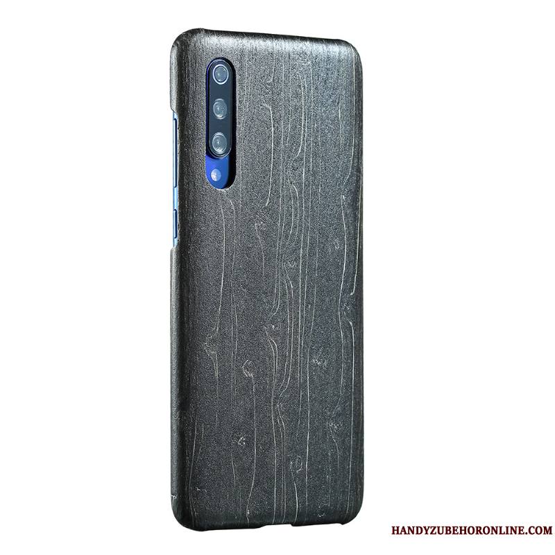 Mi 9 Se Coque De Téléphone Étui En Bois Créatif Difficile Sentir Noir