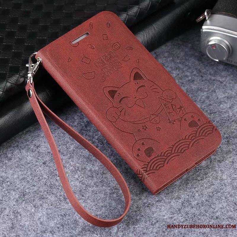 Mi 9 Se Coque Incassable Chat Fluide Doux Étui En Cuir Charmant Protection Business