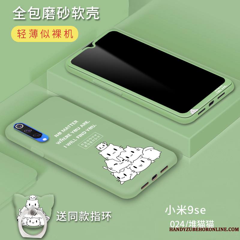Mi 9 Se Coque Tempérer Étui Protection Délavé En Daim Téléphone Portable Membrane Multicolore