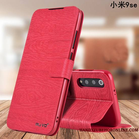 Mi 9 Se Tout Compris Coque Étui En Cuir Protection Petit Silicone Clamshell