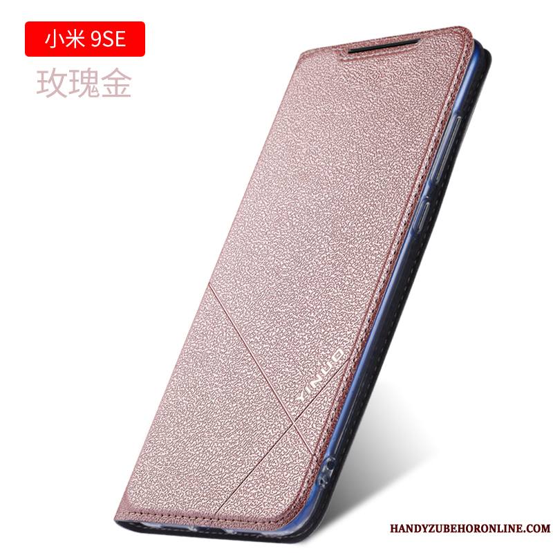 Mi 9 Se Étui Rouge Protection Fluide Doux Étui En Cuir Silicone Coque