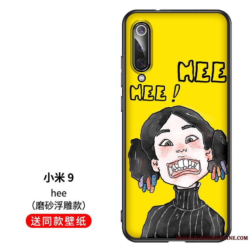 Mi 9 Silicone Net Rouge Créatif Tout Compris Coque De Téléphone Marque De Tendance Dessin Animé