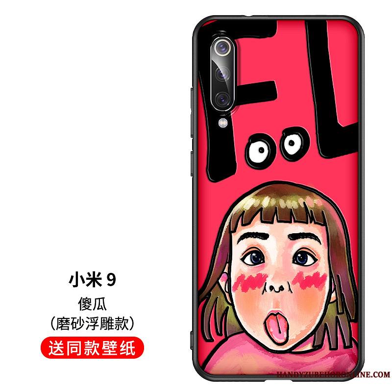 Mi 9 Silicone Net Rouge Créatif Tout Compris Coque De Téléphone Marque De Tendance Dessin Animé