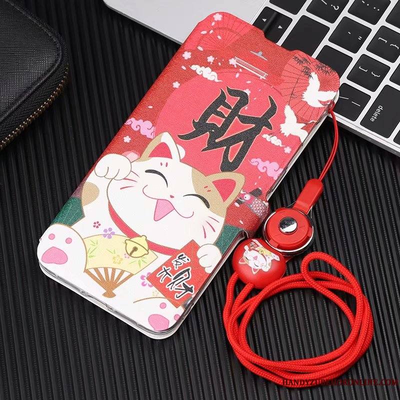 Mi 9t Coque Dessin Animé Tout Compris Housse Carte Charmant Net Rouge Support