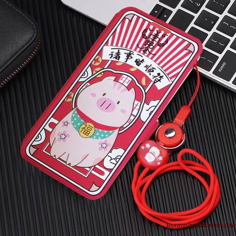 Mi 9t Coque Dessin Animé Tout Compris Housse Carte Charmant Net Rouge Support