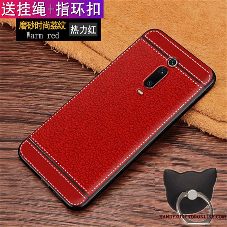 Mi 9t Fluide Doux Modèle Fleurie Silicone Cuir Petit Incassable Coque De Téléphone