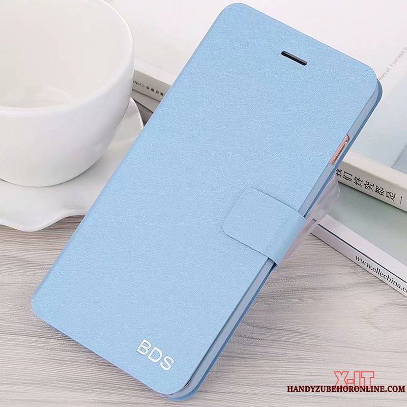 Mi 9t Étui En Cuir Tendance Rouge Bleu Soie Mulberry Coque De Téléphone Créatif