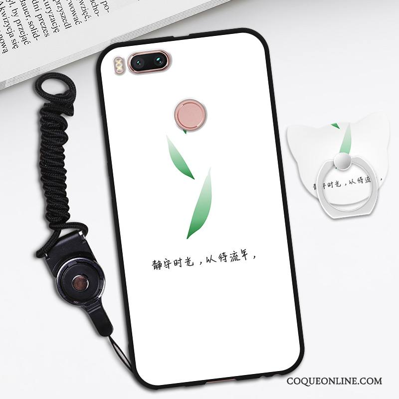 Mi A1 Fluide Doux Coque Dessin Animé Noir Petit Tendance Créatif