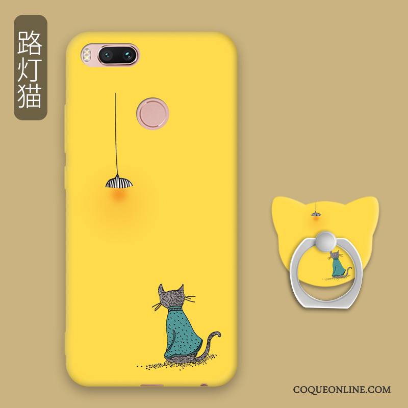 Mi A1 Petit Personnalité Coque Fluide Doux Anneau De Téléphone Tendance