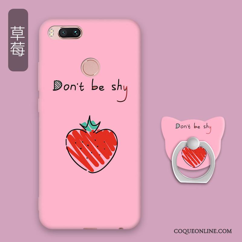 Mi A1 Petit Personnalité Coque Fluide Doux Anneau De Téléphone Tendance