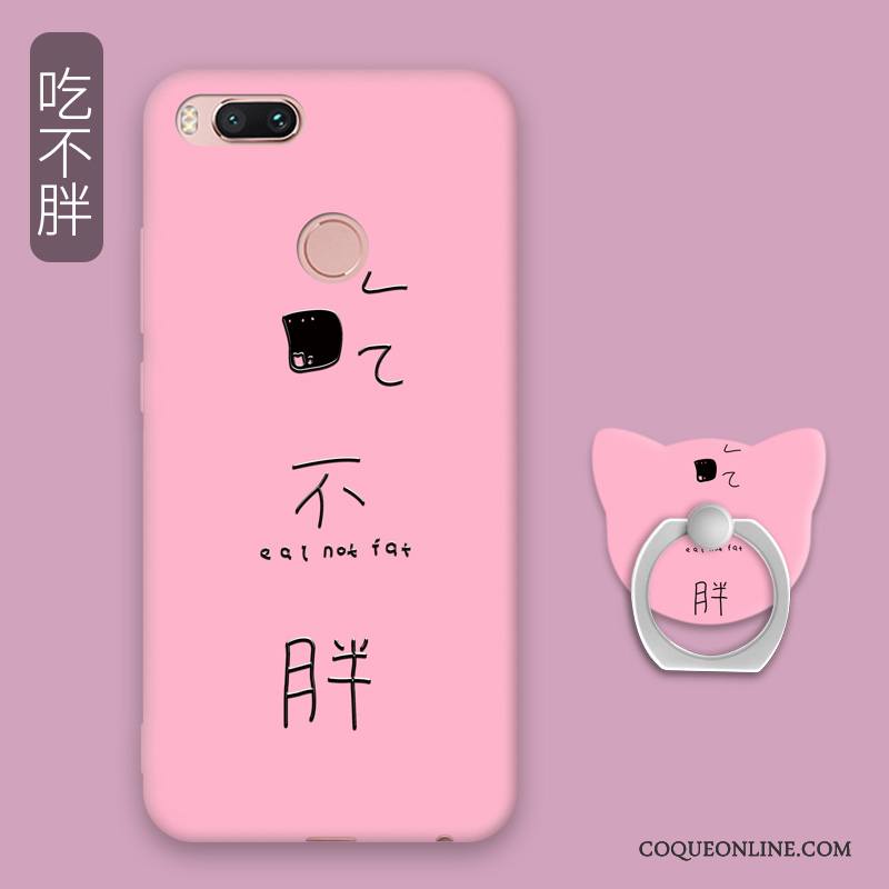 Mi A1 Petit Personnalité Coque Fluide Doux Anneau De Téléphone Tendance