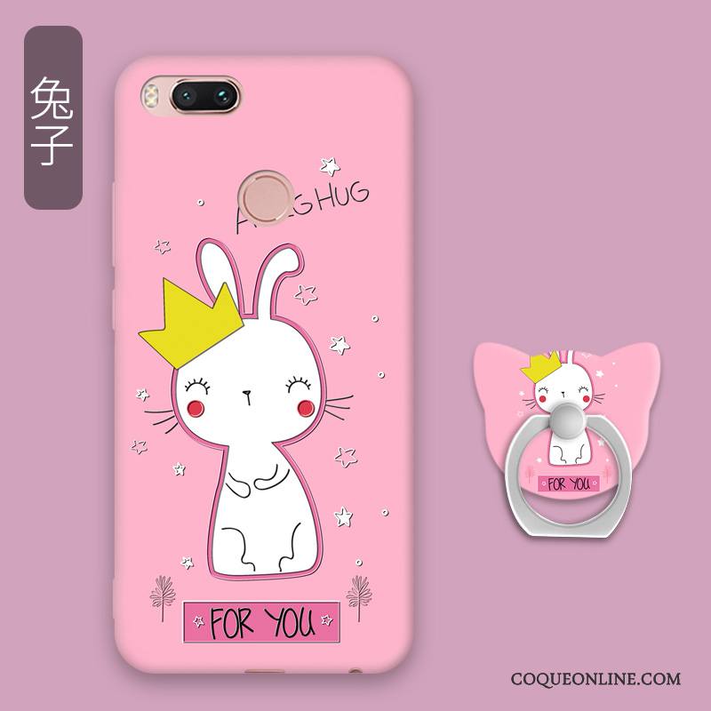 Mi A1 Petit Personnalité Coque Fluide Doux Anneau De Téléphone Tendance