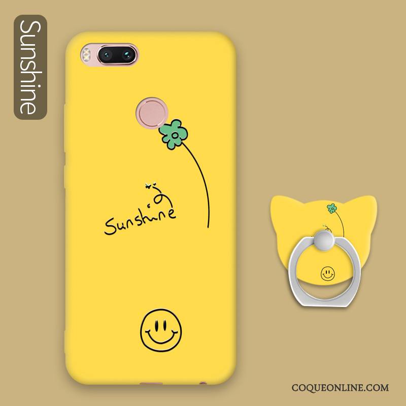 Mi A1 Petit Personnalité Coque Fluide Doux Anneau De Téléphone Tendance