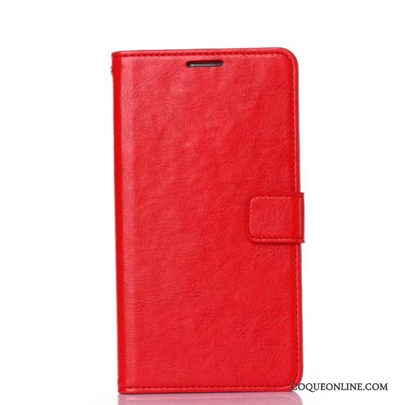 Mi A1 Rouge Portefeuille Étui Coque De Téléphone Incassable Téléphone Portable Housse