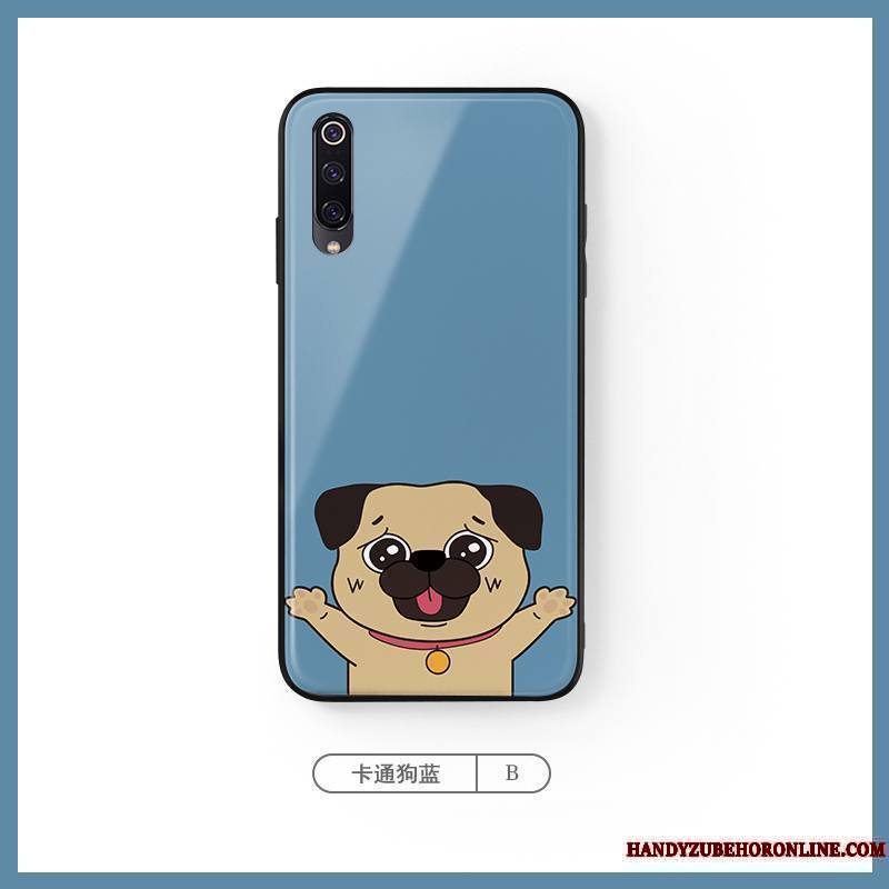 Mi A3 Coque Créatif Bleu Chiens Tendance Net Rouge Petit Dessin Animé