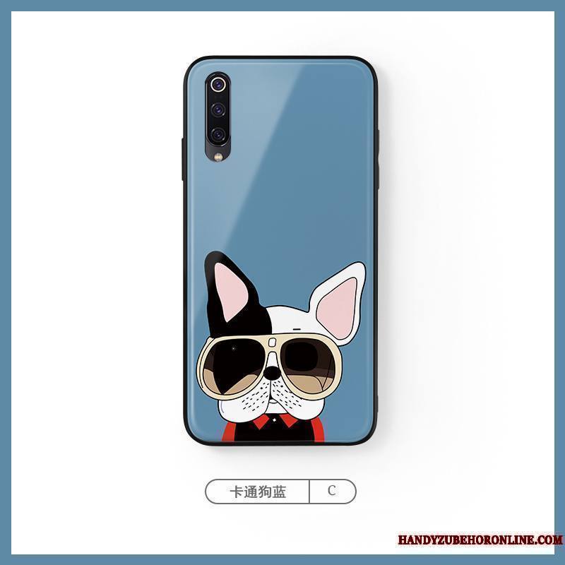 Mi A3 Coque Créatif Bleu Chiens Tendance Net Rouge Petit Dessin Animé