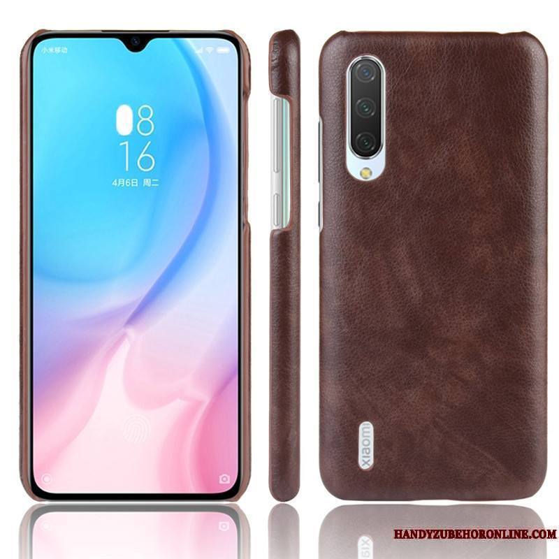 Mi A3 Coque De Téléphone Cuir Sac Incassable Gris Personnalité Petit