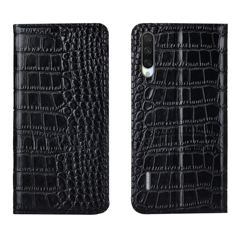 Mi A3 Coque De Téléphone Étui En Cuir Petit Tout Compris Crocodile Protection Modèle Fleurie