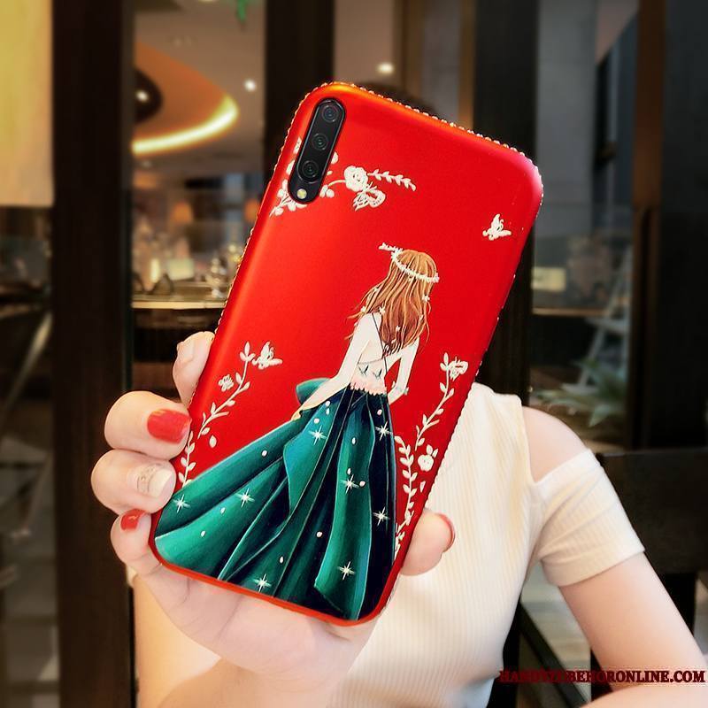 Mi A3 Coque De Téléphone Étui Incruster Strass Mode Anneau Protection Dessin Animé