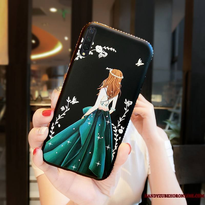 Mi A3 Coque De Téléphone Étui Incruster Strass Mode Anneau Protection Dessin Animé