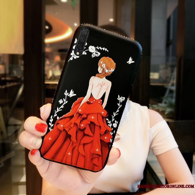 Mi A3 Coque De Téléphone Étui Incruster Strass Mode Anneau Protection Dessin Animé