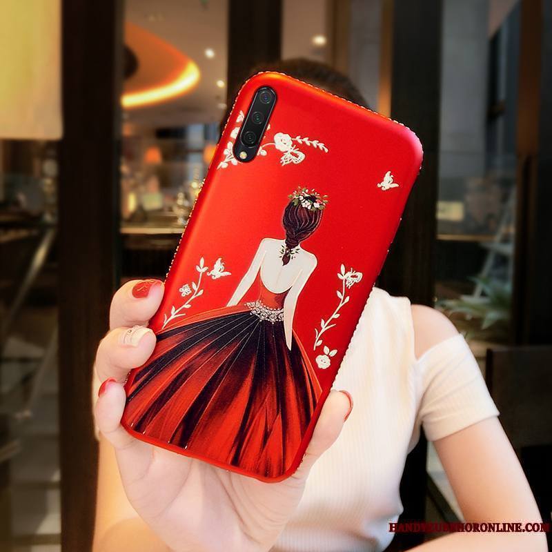 Mi A3 Coque De Téléphone Étui Incruster Strass Mode Anneau Protection Dessin Animé