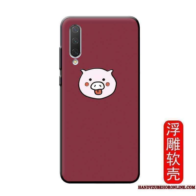 Mi A3 Coque Incassable Net Rouge Modèle Charmant Créatif Dessin Animé Personnalité