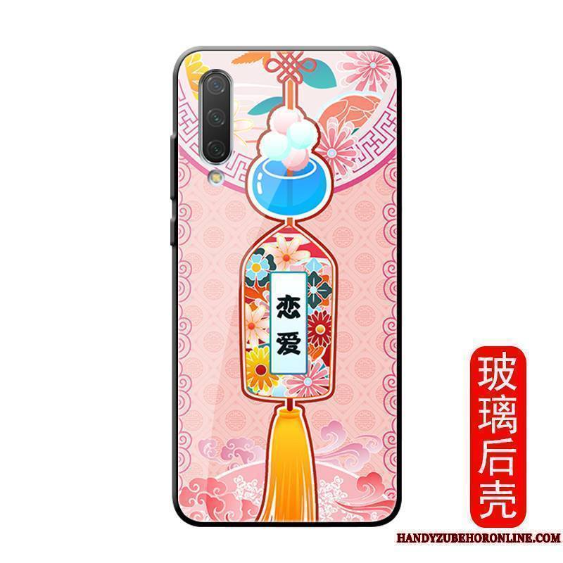 Mi A3 Style Chinois Rouge Créatif Fluide Doux Personnalité Coque Miroir