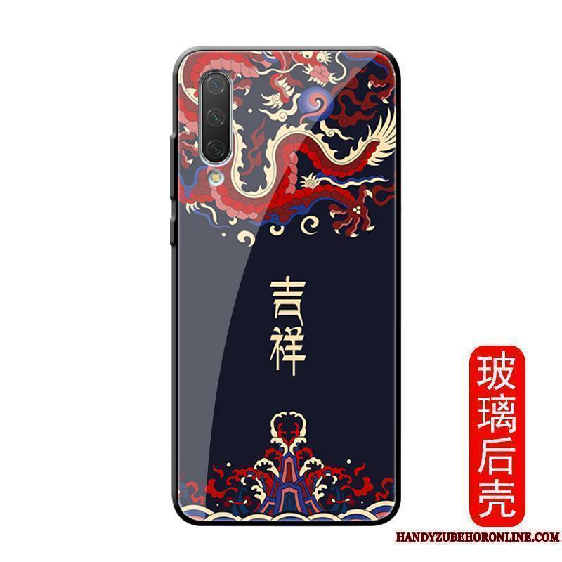 Mi A3 Style Chinois Rouge Créatif Fluide Doux Personnalité Coque Miroir