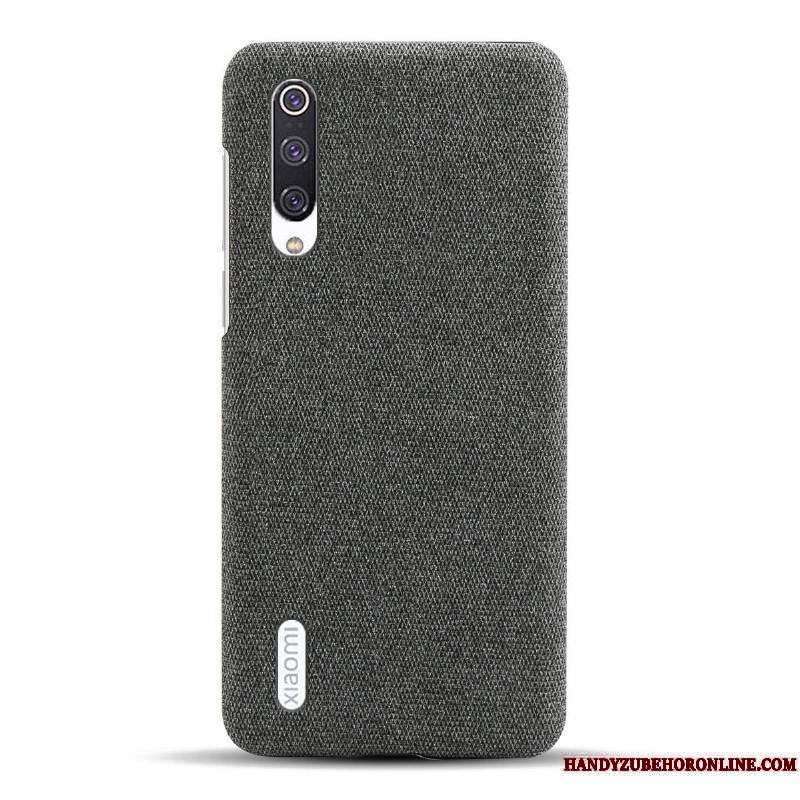 Mi A3 Étui Coque De Téléphone Petit Simple Légères Gris Tissu