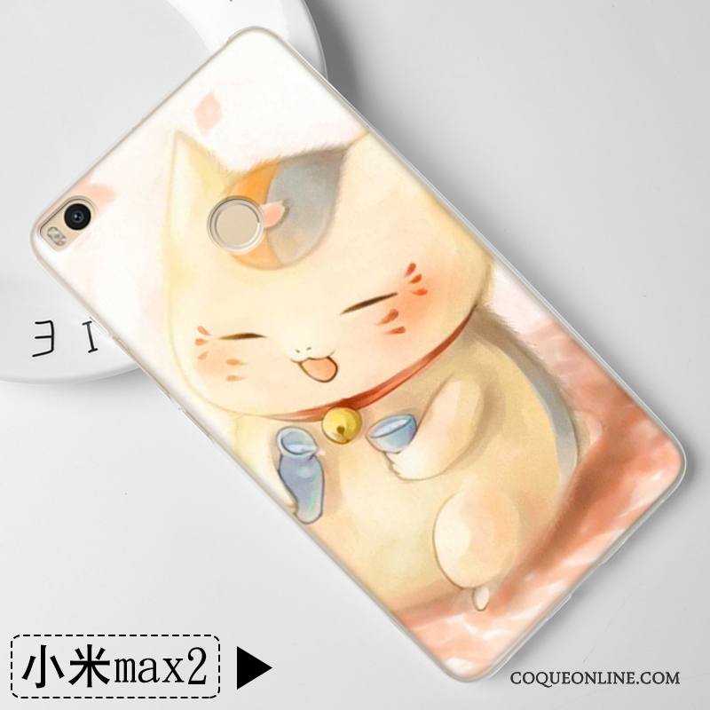 Mi Max 2 Bleu Clair Étui Coque Incassable Dessin Animé Silicone Tout Compris