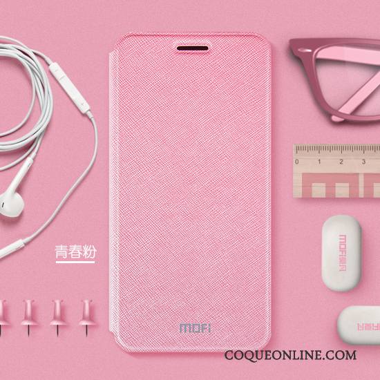 Mi Max 2 Clamshell Étui En Cuir Rose Silicone Tout Compris Petit Coque De Téléphone