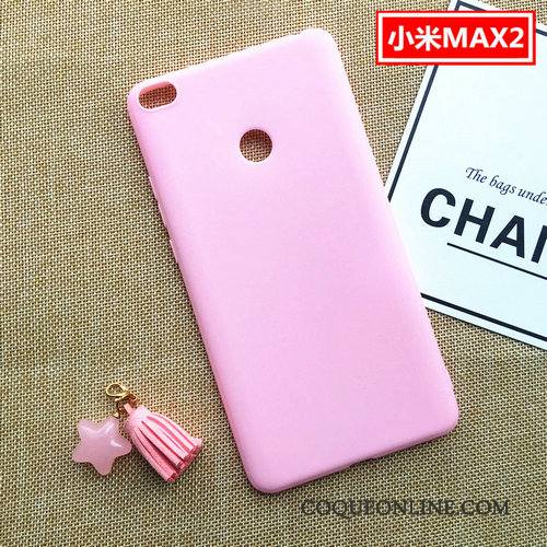 Mi Max 2 Coque De Téléphone Incassable Petit Fluide Doux Délavé En Daim Téléphone Portable Rose