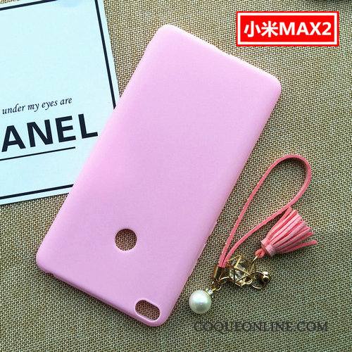Mi Max 2 Coque De Téléphone Incassable Petit Fluide Doux Délavé En Daim Téléphone Portable Rose