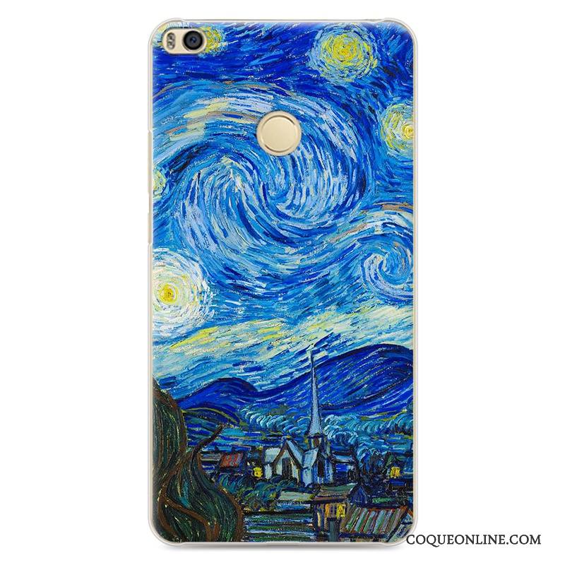 Mi Max 2 Coque De Téléphone Peinture Dessin Animé Étui Incassable Bleu Protection