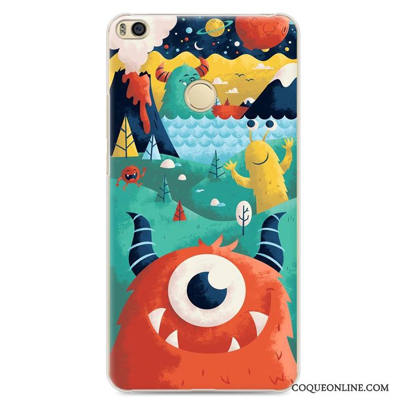 Mi Max 2 Coque De Téléphone Peinture Dessin Animé Étui Incassable Bleu Protection